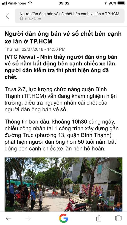 Giúp hòm từ thiện cho người đàn ông bán vé số mất ở ven đường